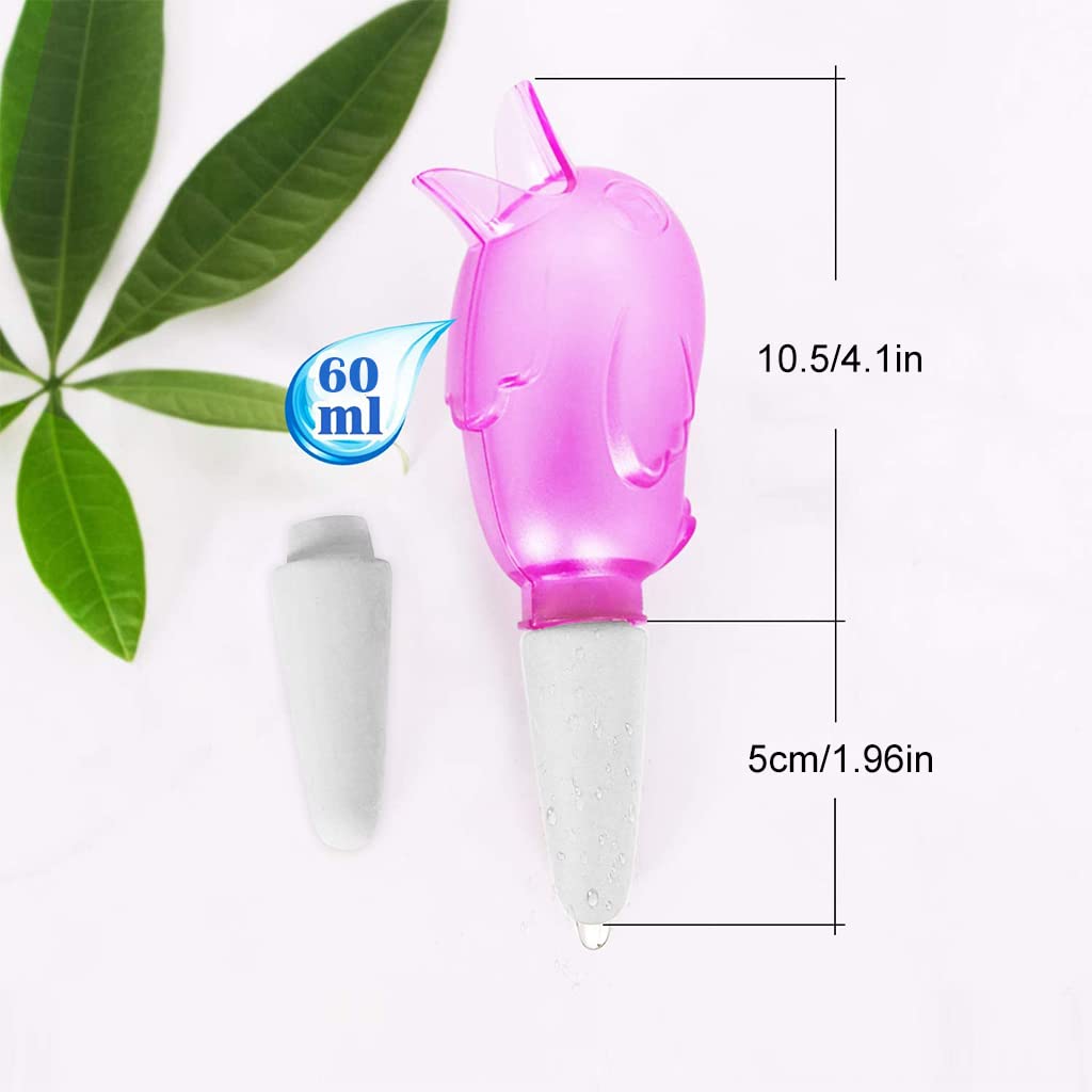 HASTHIP 4Pcs Drip Irrigation Kit for Pots Plant with Bottles, Creative Ceramics Plant Watering Device for Watering 4-7 Days, Automatic Watering Gadget for Garden Home Office Travel Vacation HASTHIP 4Pcs Drip Irrigation Kit for Pots Plant with Bottles, Creative Ceramics Plant Watering Device for Watering 4-7 Days, Automatic Watering Gadget for Garden Home Office Travel Vacation